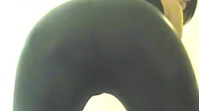 Lucy Zara in tight legging latex