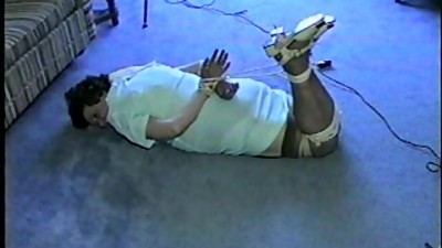 Helpless tied and gagged grandma