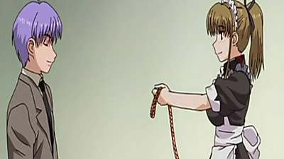 Delicate Anime Teacher Gives Titjob