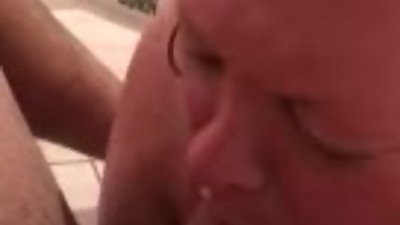 POV blowjob from the mature BBW next