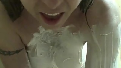 Shaving cream shower