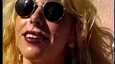 Fucking all of this blonde slut's