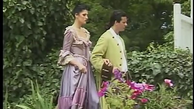 Sexy naughty brunette sucks on big white