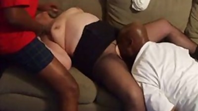 mature amateur BBW in interracial