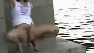 hairy slutwife fleshing on public