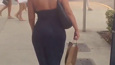 Candid Voyeur PAWG Embarassed About Her