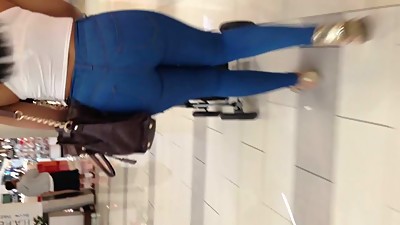 Nice fat booty Milf in blue jeans