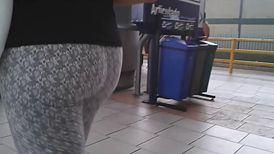 Leggins a Cuadros Gris Blanco Rico