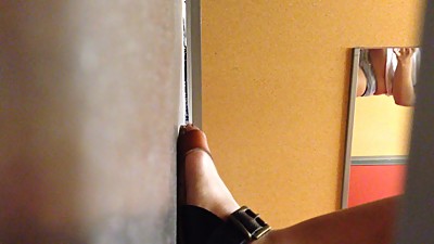 Mexican milf trying on bikini