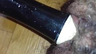 Korean milf playing with a recorder