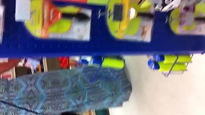 Upskirt granny no panties