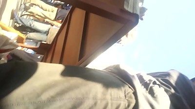 spy upskirt red panties mature woman