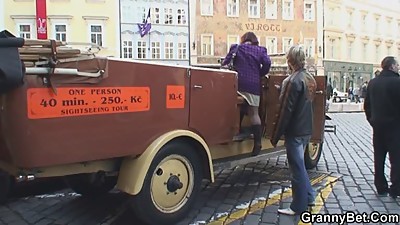 Old bitch gets her hairy snatch plowed