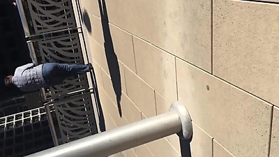 Spying on this bbw big booty mature in