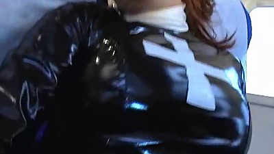 Red UK Pornstar As PVC Nun