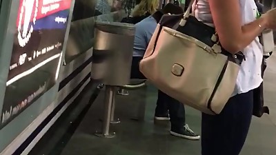 Woman in tight jeans and sexy ankle