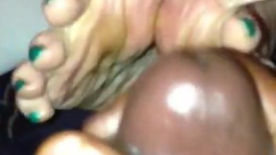 Mature Footjob Black Cock