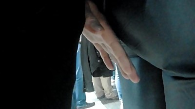 Touch big ass in sweat pants