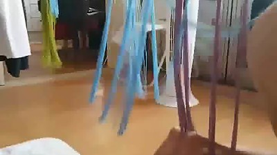 Korean housewife cleaning