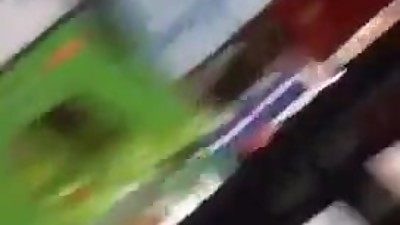 Mature upskirt in supermarket